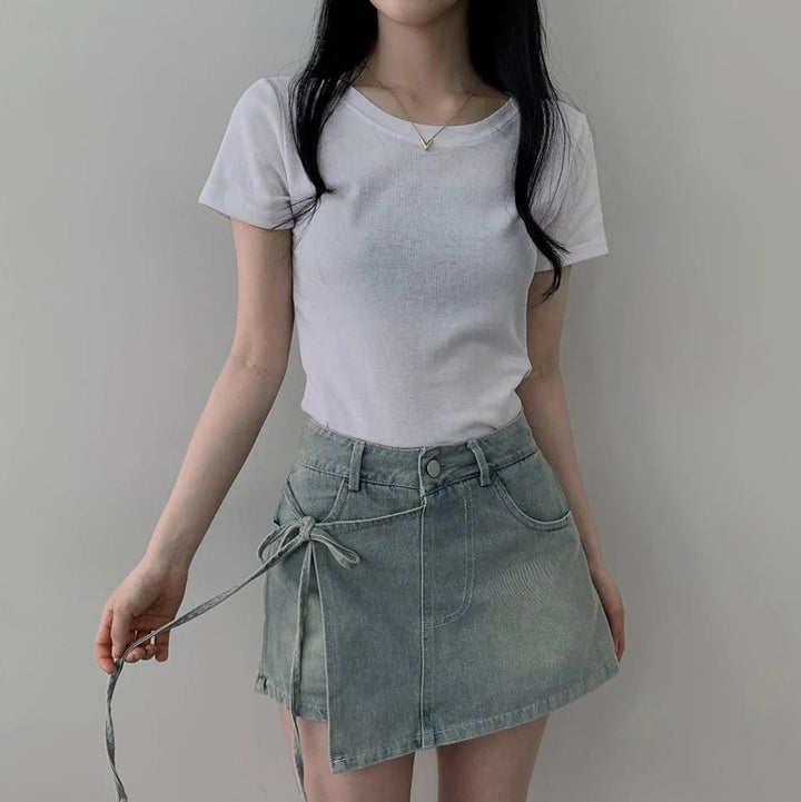 High Waist A - Line Denim Shorts – Women’s Summer Fit Jeans for 18–24 - VeauBeauty
