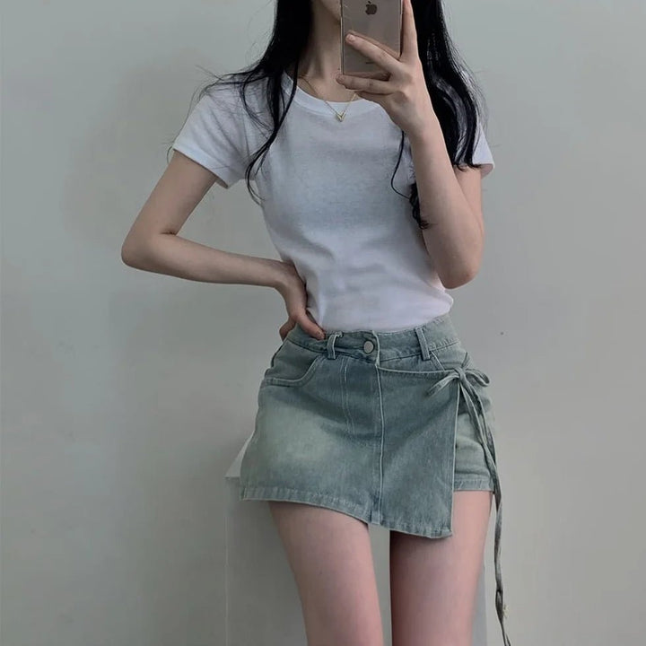 High Waist A - Line Denim Shorts – Women’s Summer Fit Jeans for 18–24 - VeauBeauty