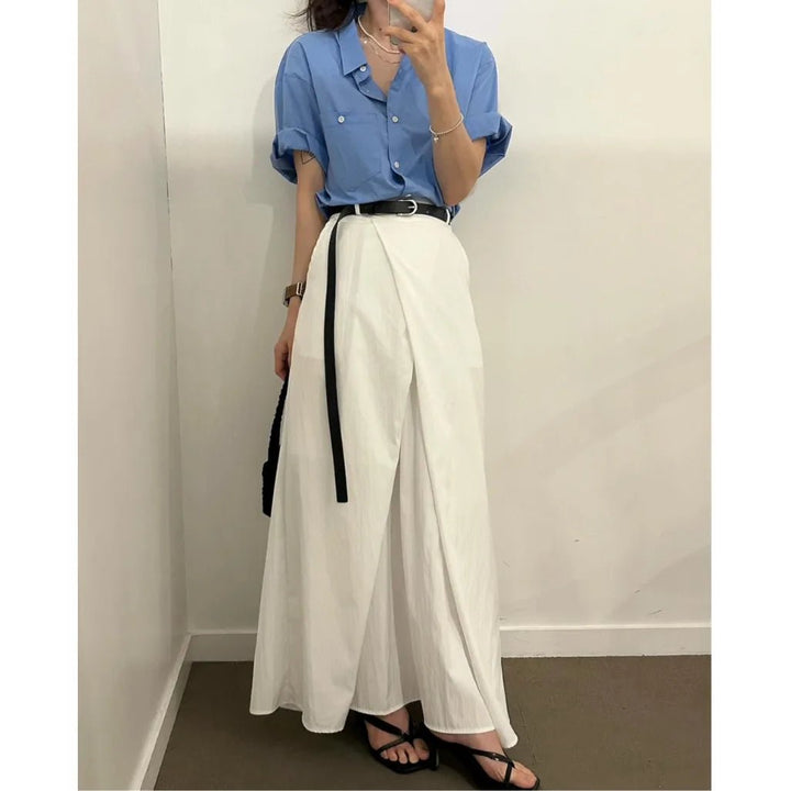 High Waist A - Line Skirt – Knee - Length Polyester Skirt for Women (18–24) - VeauBeauty