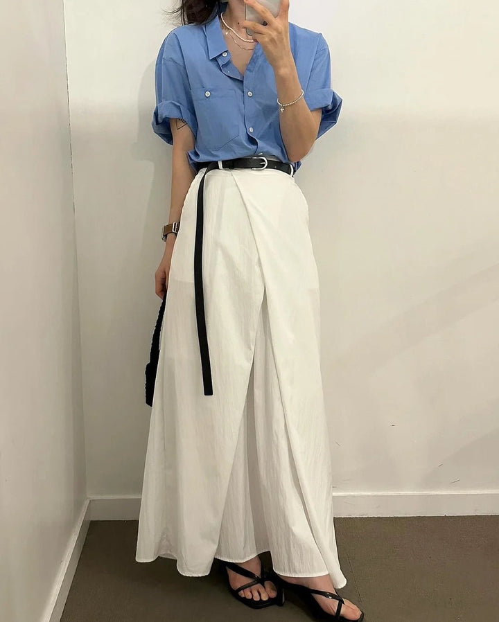 High Waist A - Line Skirt – Knee - Length Polyester Skirt for Women (18–24) - VeauBeauty
