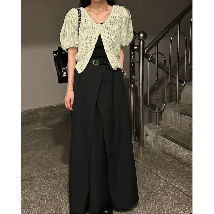 High Waist A - Line Skirt – Knee - Length Polyester Skirt for Women (18–24) - VeauBeauty