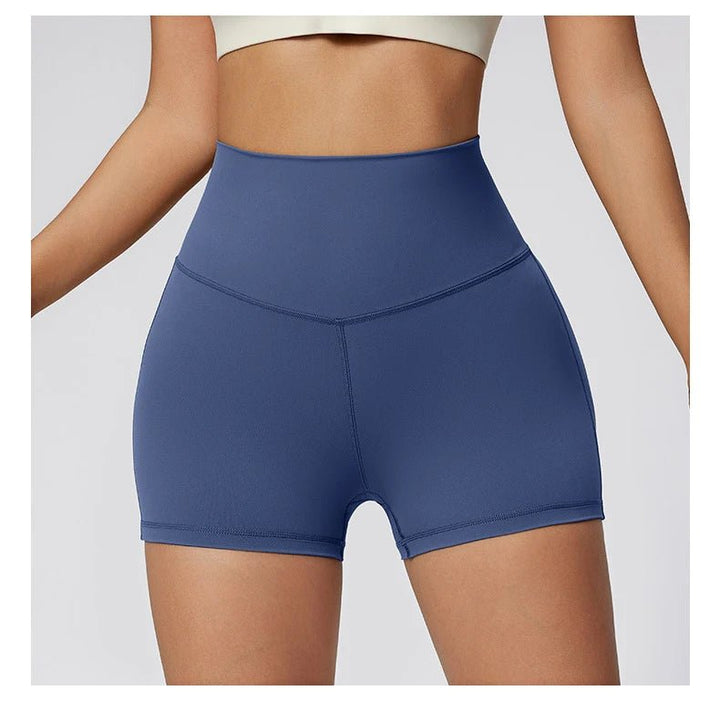 High Waist Hip Lift Yoga Shorts – Women's Cross Back Workout Fitness Biker Shorts - VeauBeauty