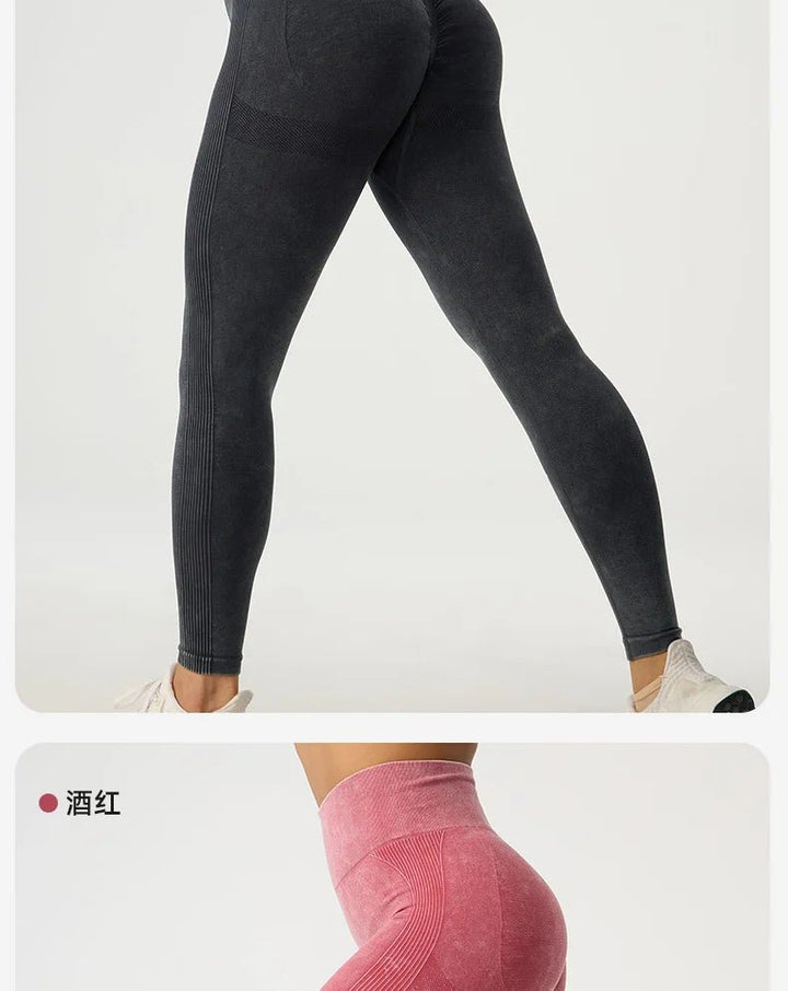 High Waisted Frosted Yoga Pants – Women's Hip Lifting Fitness Leggings 2025 - VeauBeauty