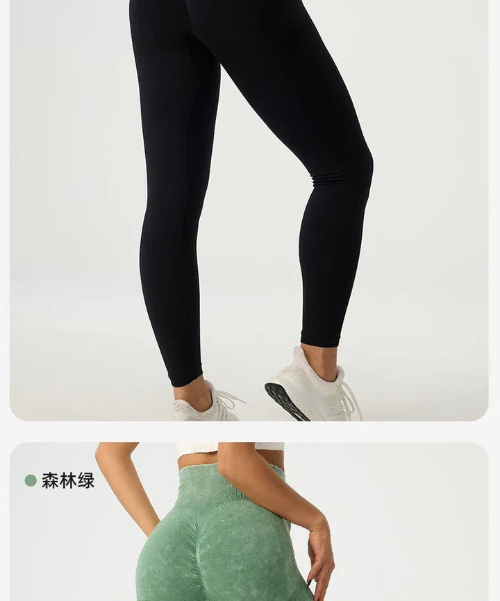 High Waisted Frosted Yoga Pants – Women's Hip Lifting Fitness Leggings 2025 - VeauBeauty