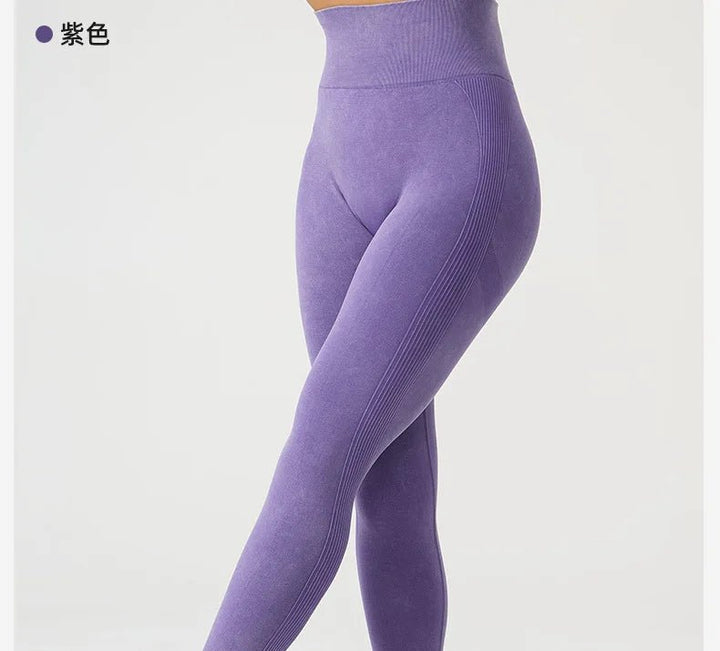 High Waisted Frosted Yoga Pants – Women's Hip Lifting Fitness Leggings 2025 - VeauBeauty