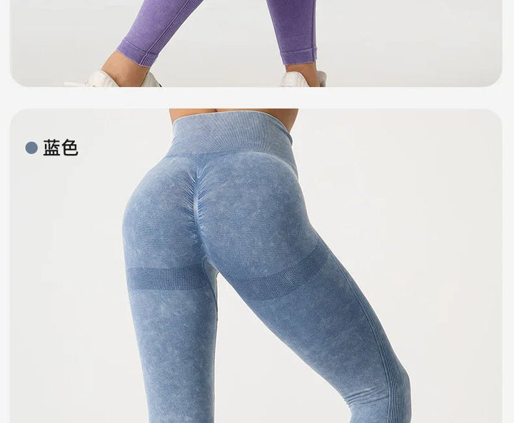 High Waisted Frosted Yoga Pants – Women's Hip Lifting Fitness Leggings 2025 - VeauBeauty