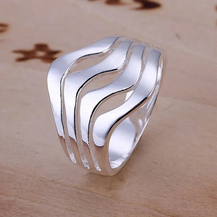Hot 925 Sterling Silver Ring – Fashionable Valentine Wedding Gift for Women - VeauBeauty