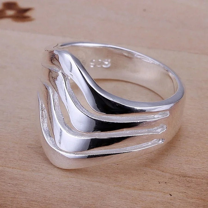 Hot 925 Sterling Silver Ring – Fashionable Valentine Wedding Gift for Women - VeauBeauty