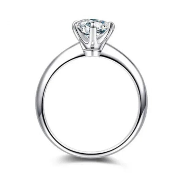 Jewelrytop 925 Sterling Silver Open Rings – Adjustable Crystal Party Wedding Jewelry - VeauBeauty