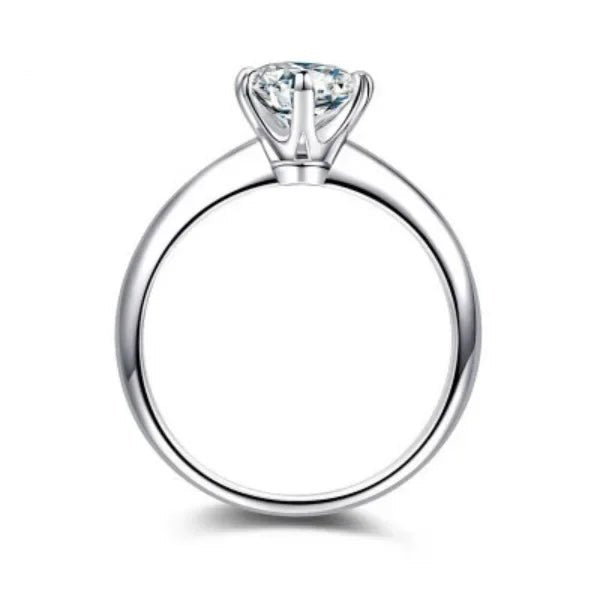 Jewelrytop 925 Sterling Silver Open Rings – Adjustable Crystal Party Wedding Jewelry - VeauBeauty