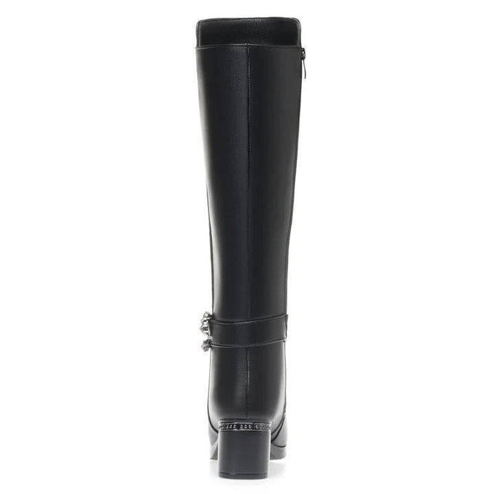 Knee - High Leather Boots – Winter Warm Wool - Lined High Heel Long Boots for Women - VeauBeauty