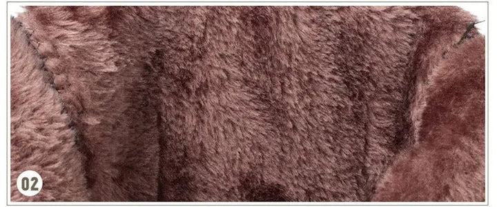 Knee - High Leather Boots – Winter Warm Wool - Lined High Heel Long Boots for Women - VeauBeauty