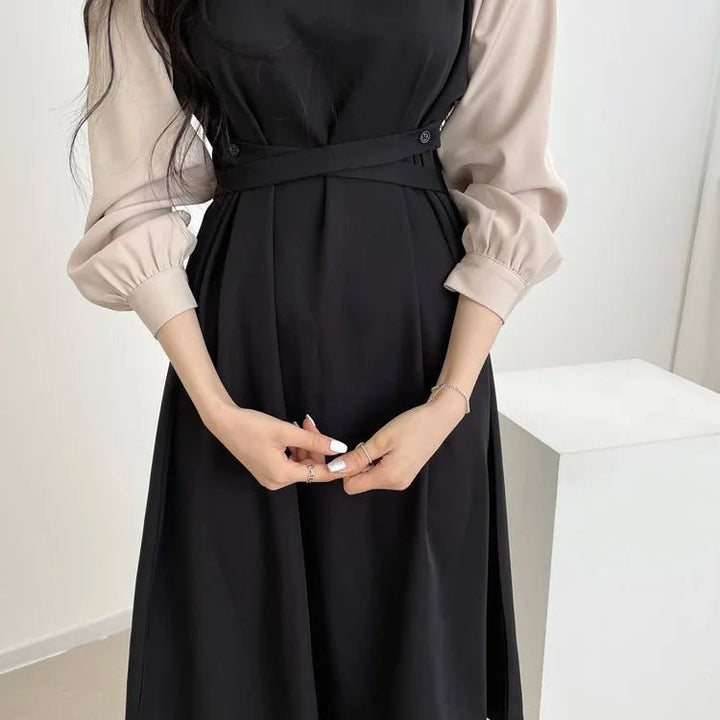 Lunava 2025 – High - End Contrast Color Elegant Dress for Women - VeauBeauty