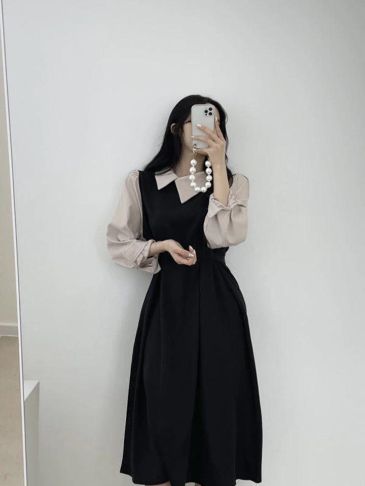 Lunava 2025 – High - End Contrast Color Elegant Dress for Women - VeauBeauty