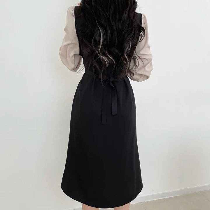Lunava 2025 – High - End Contrast Color Elegant Dress for Women - VeauBeauty