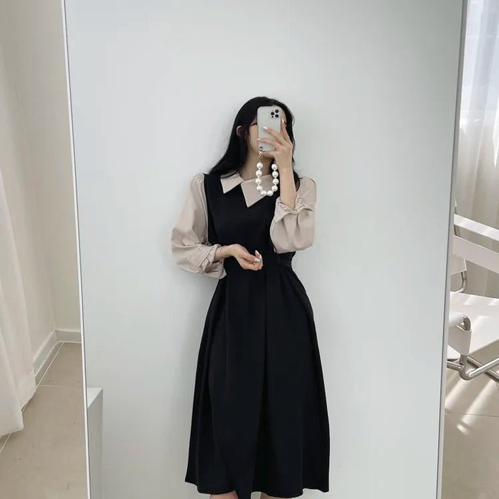 Lunava 2025 – High - End Contrast Color Elegant Dress for Women - VeauBeauty