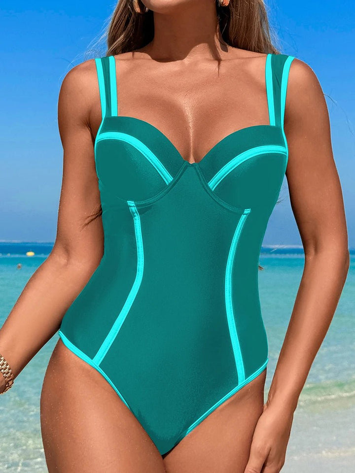 Monochrome Solid One - Piece Swimsuit – Vest - Style Minimal Swimwear for Women 2025 - VeauBeauty
