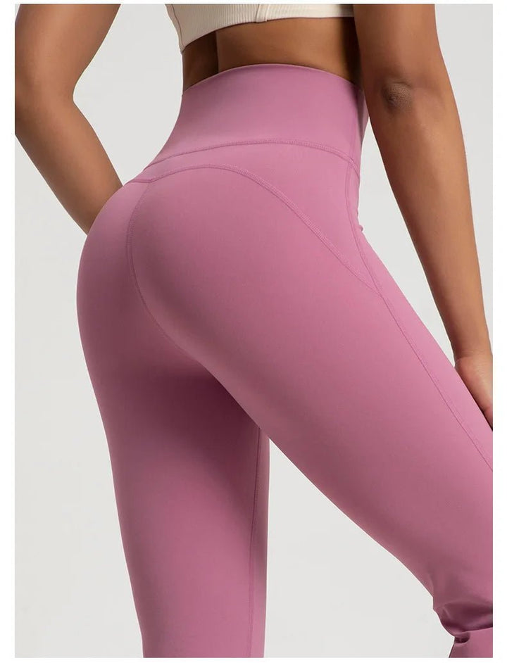 Naked High Waist Flared Fitness Pants – Women's Hip Lifting Yoga Leggings 2025 - VeauBeauty