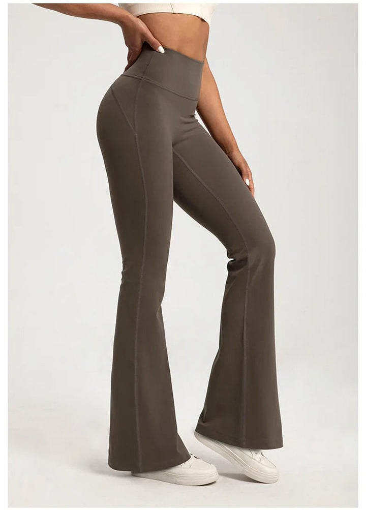 Naked High Waist Flared Fitness Pants – Women's Hip Lifting Yoga Leggings 2025 - VeauBeauty