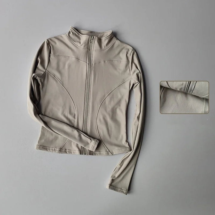Performance Fit Women's Zip - Up Yoga Shirt - Quick Dry, Breathable Nylon, Seamless Design - VeauBeauty