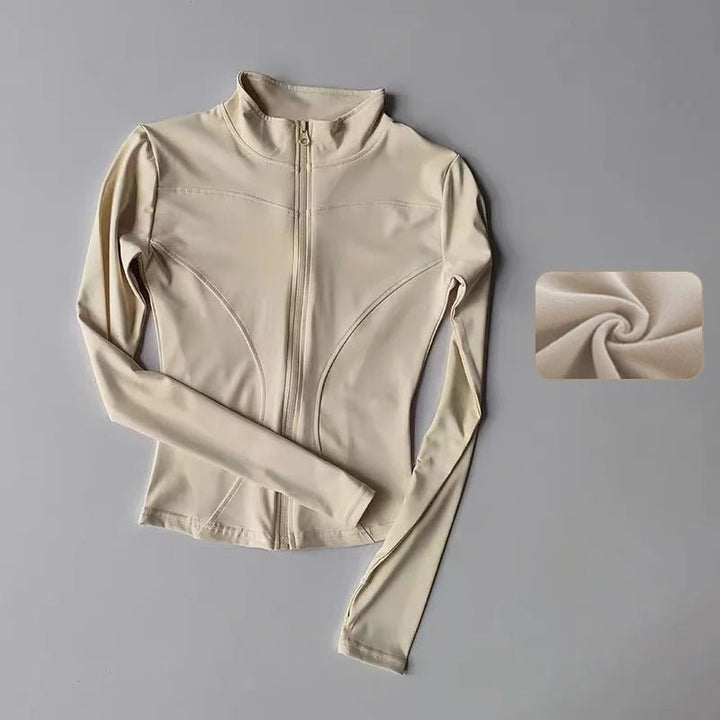 Performance Fit Women's Zip - Up Yoga Shirt - Quick Dry, Breathable Nylon, Seamless Design - VeauBeauty