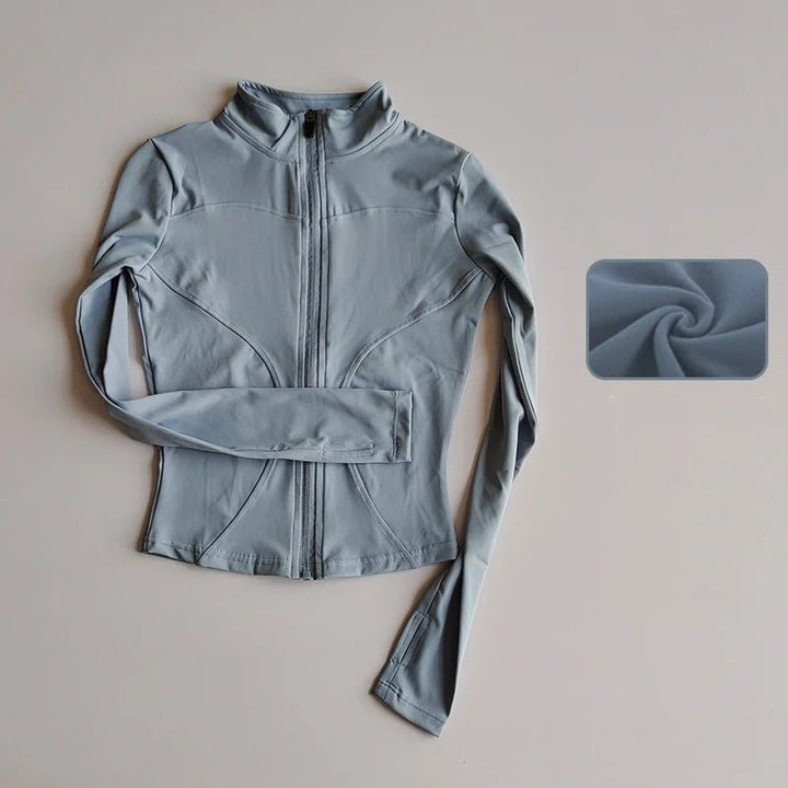 Performance Fit Women's Zip - Up Yoga Shirt - Quick Dry, Breathable Nylon, Seamless Design - VeauBeauty