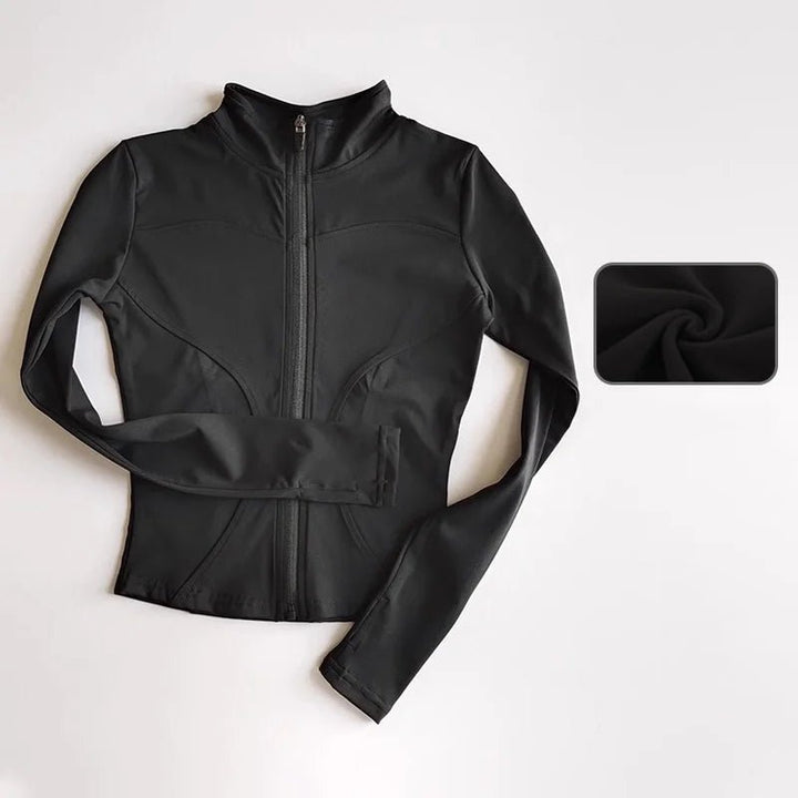 Performance Fit Women's Zip - Up Yoga Shirt - Quick Dry, Breathable Nylon, Seamless Design - VeauBeauty