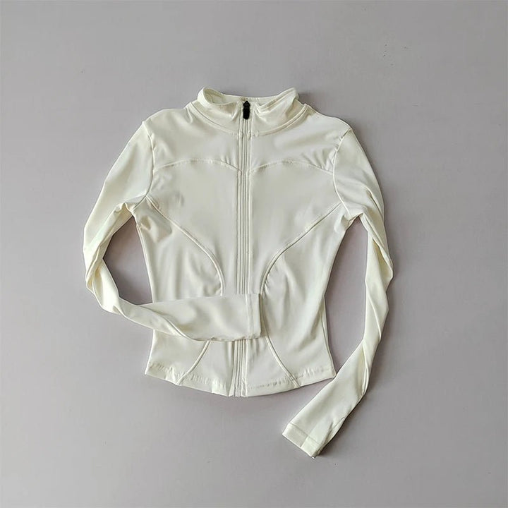 Performance Fit Women's Zip - Up Yoga Shirt - Quick Dry, Breathable Nylon, Seamless Design - VeauBeauty