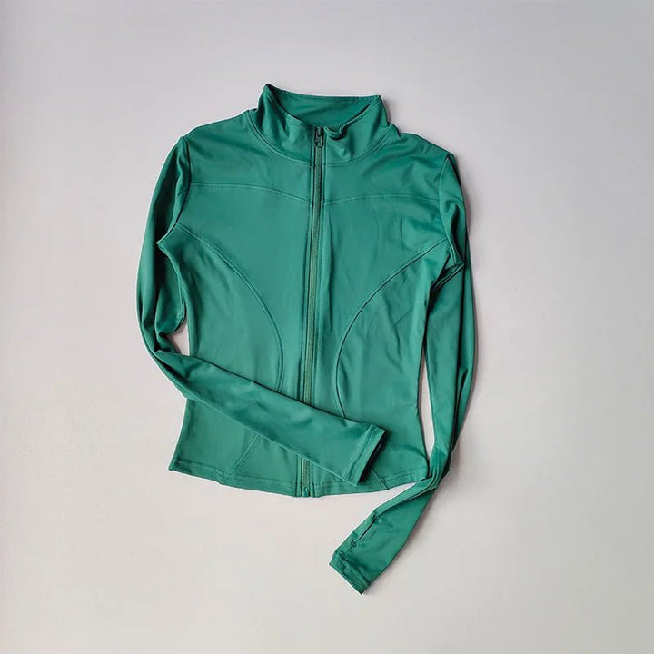 Performance Fit Women's Zip - Up Yoga Shirt - Quick Dry, Breathable Nylon, Seamless Design - VeauBeauty