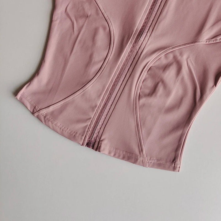 Performance Fit Women's Zip - Up Yoga Shirt - Quick Dry, Breathable Nylon, Seamless Design - VeauBeauty