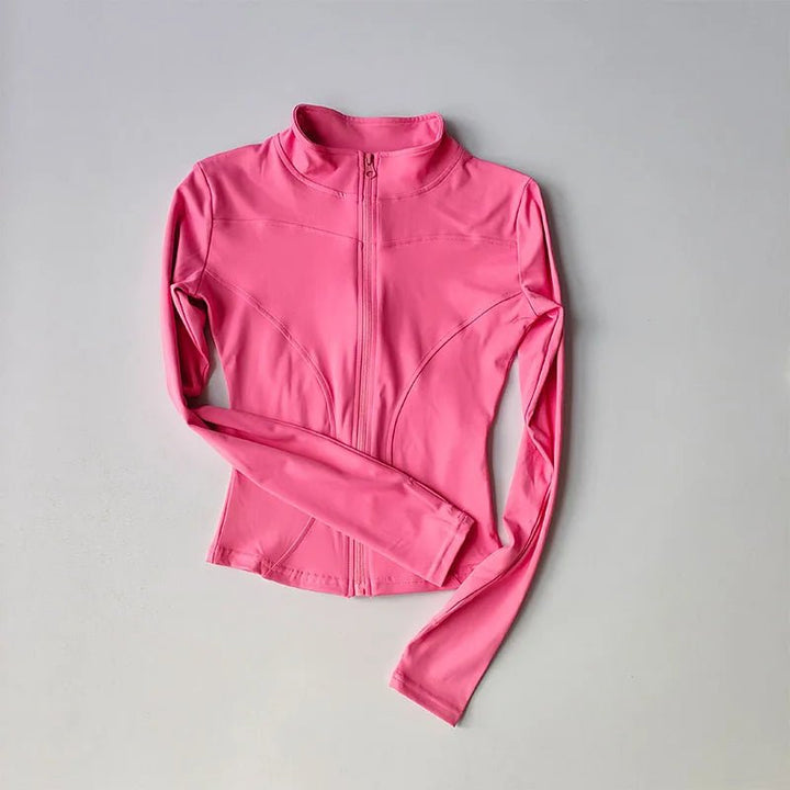 Performance Fit Women's Zip - Up Yoga Shirt - Quick Dry, Breathable Nylon, Seamless Design - VeauBeauty