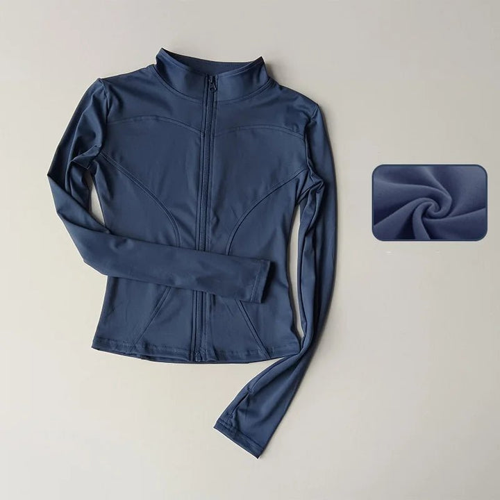 Performance Fit Women's Zip - Up Yoga Shirt - Quick Dry, Breathable Nylon, Seamless Design - VeauBeauty