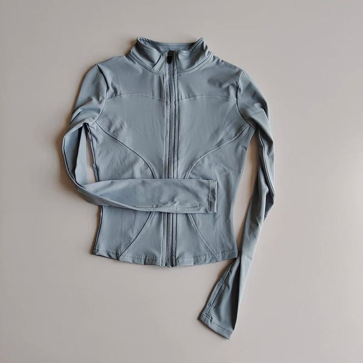 Performance Fit Women's Zip - Up Yoga Shirt - Quick Dry, Breathable Nylon, Seamless Design - VeauBeauty