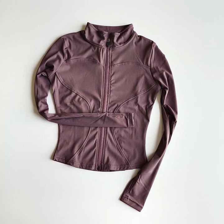 Performance Fit Women's Zip - Up Yoga Shirt - Quick Dry, Breathable Nylon, Seamless Design - VeauBeauty