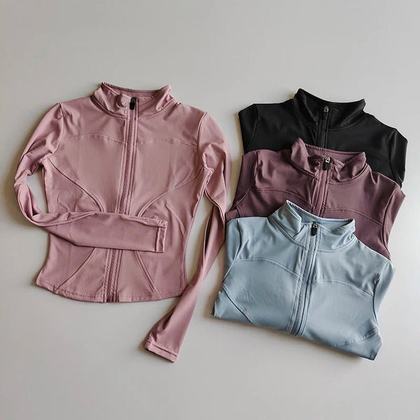 Performance Fit Women's Zip - Up Yoga Shirt - Quick Dry, Breathable Nylon, Seamless Design - VeauBeauty