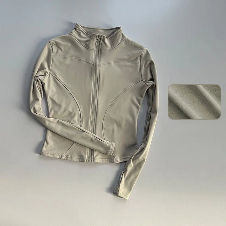 Performance Fit Women's Zip - Up Yoga Shirt - Quick Dry, Breathable Nylon, Seamless Design - VeauBeauty