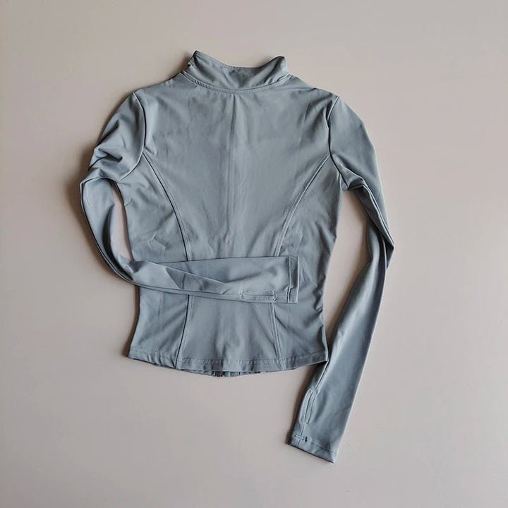 Performance Fit Women's Zip - Up Yoga Shirt - Quick Dry, Breathable Nylon, Seamless Design - VeauBeauty
