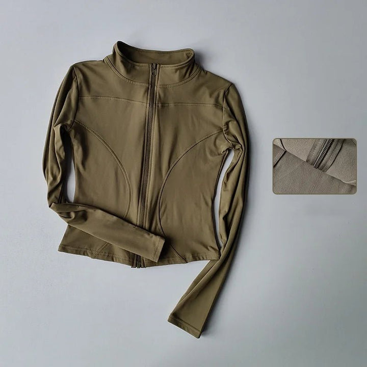 Performance Fit Women's Zip - Up Yoga Shirt - Quick Dry, Breathable Nylon, Seamless Design - VeauBeauty
