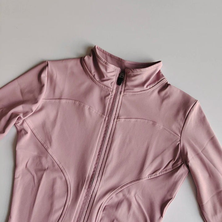 Performance Fit Women's Zip - Up Yoga Shirt - Quick Dry, Breathable Nylon, Seamless Design - VeauBeauty