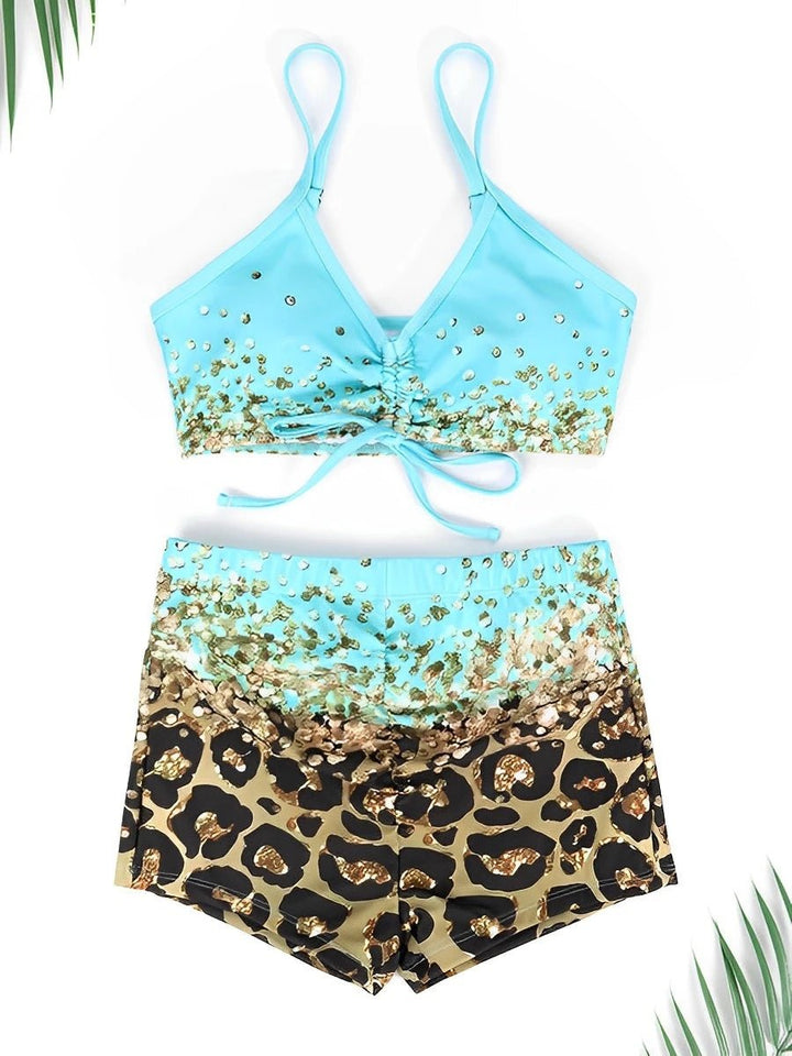 Printed High Waist Bikini Set – Wire - Free Padded Beachwear for Women (2025) - VeauBeauty