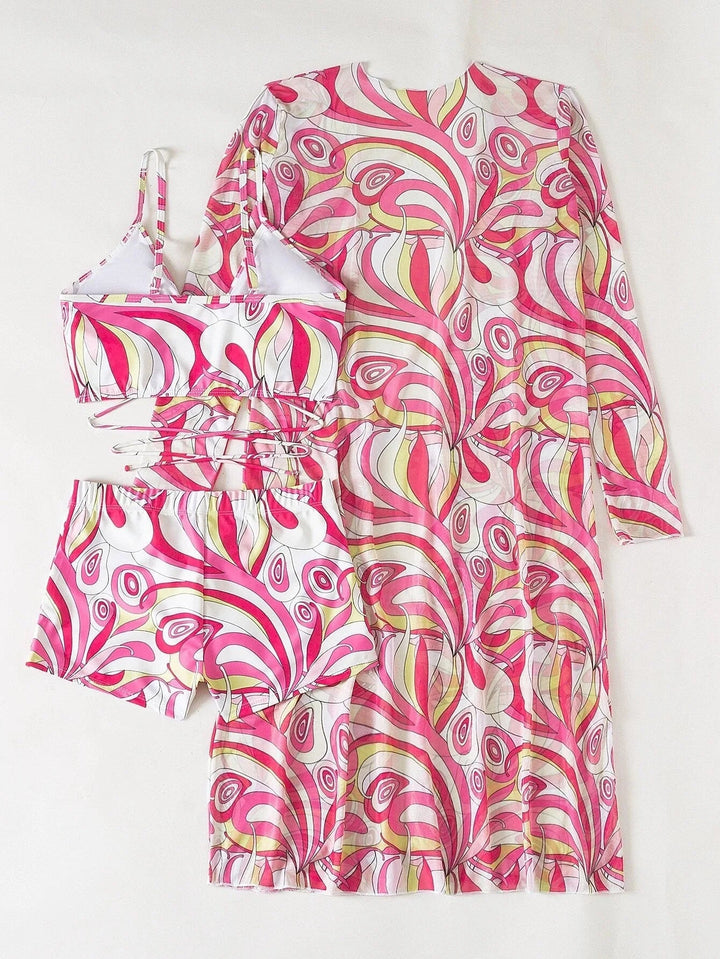 Printed High Waist Bikini Set – Wire - Free Padded Two - Piece for Women 2025 - VeauBeauty