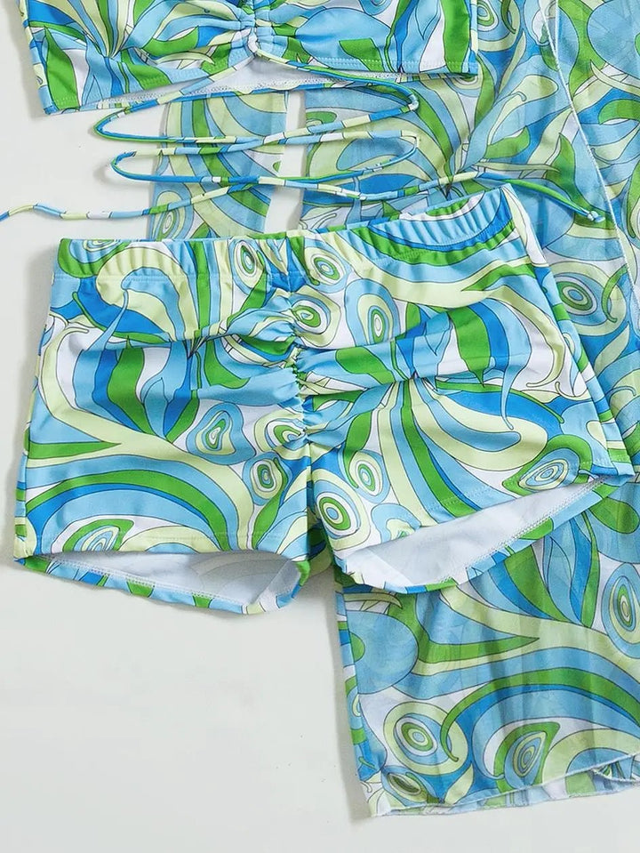 Printed High Waist Bikini Set – Wire - Free Padded Two - Piece for Women 2025 - VeauBeauty