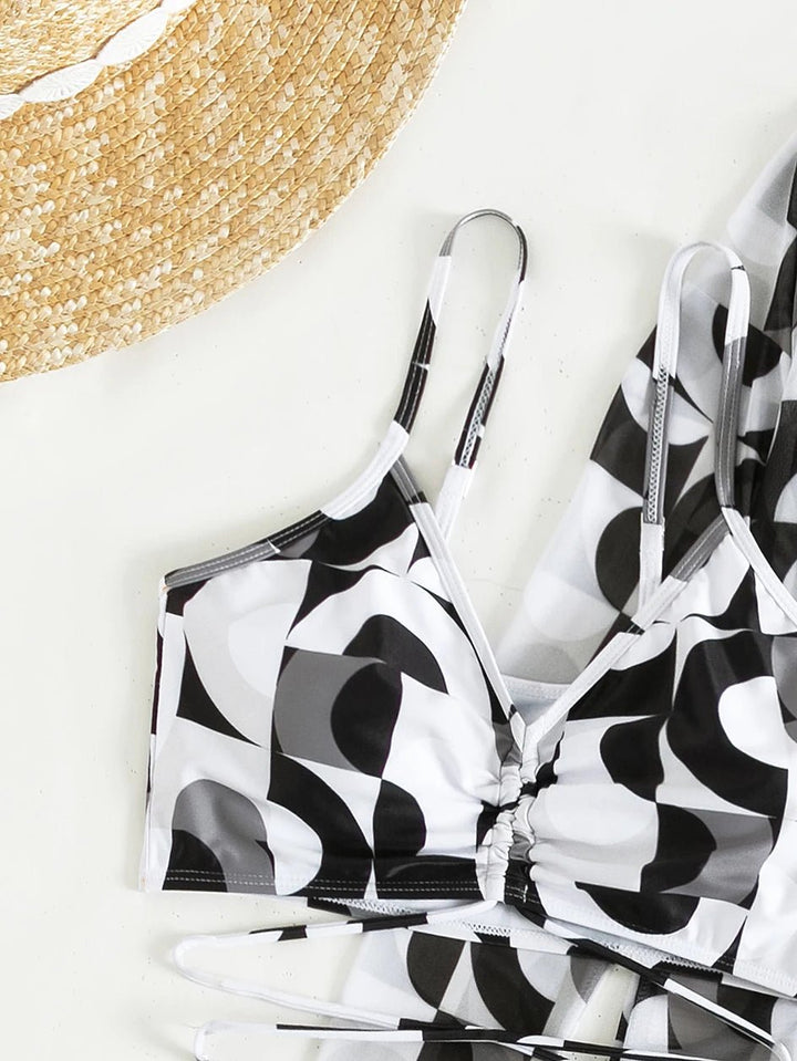 Printed High Waist Bikini Set – Wire - Free Padded Two - Piece for Women 2025 - VeauBeauty