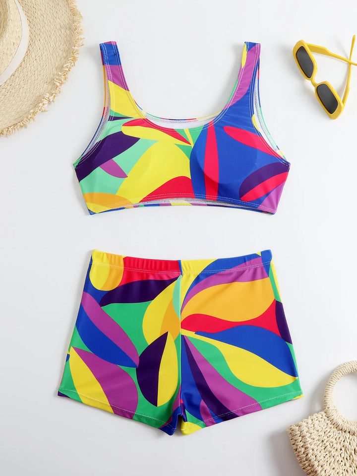 Printed High Waist Bikini Set – Wire - Free Padded Two - Piece Swimwear for Women 2025 - VeauBeauty