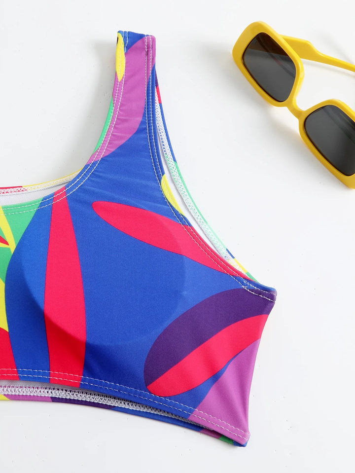 Printed High Waist Bikini Set – Wire - Free Padded Two - Piece Swimwear for Women 2025 - VeauBeauty