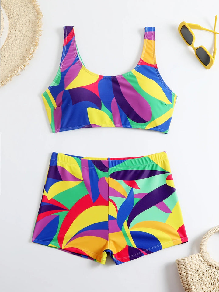 Printed High Waist Bikini Set – Wire - Free Padded Two - Piece Swimwear for Women 2025 - VeauBeauty