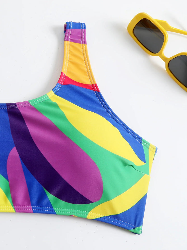 Printed High Waist Bikini Set – Wire - Free Padded Two - Piece Swimwear for Women 2025 - VeauBeauty