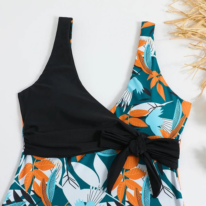 Printed Slim - Fit One - Piece Swimsuit – Soft Stretch Beachwear for Women 2025 - VeauBeauty