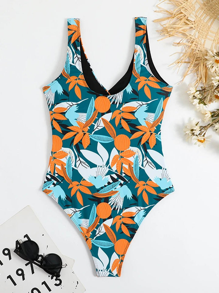 Printed Slim - Fit One - Piece Swimsuit – Soft Stretch Beachwear for Women 2025 - VeauBeauty