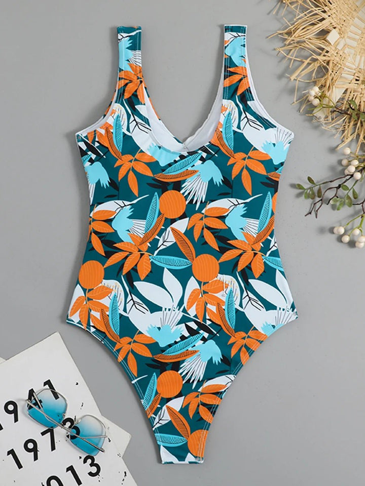 Printed Slim - Fit One - Piece Swimsuit – Soft Stretch Beachwear for Women 2025 - VeauBeauty